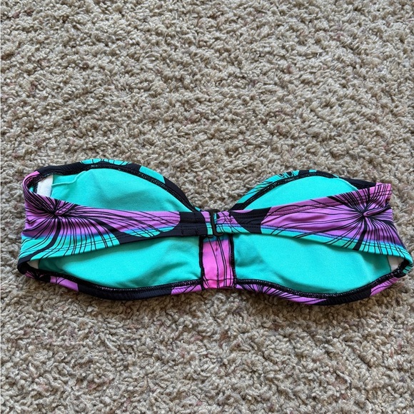 Xhilaration Blue and Purple Bikini Set Tropical Floral Design - Picture 5 of 6